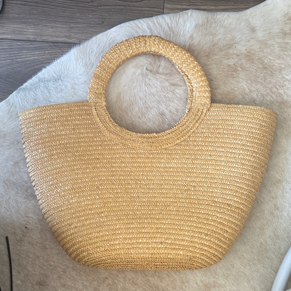 Givenchy Natural Straw Tote with Round Handles